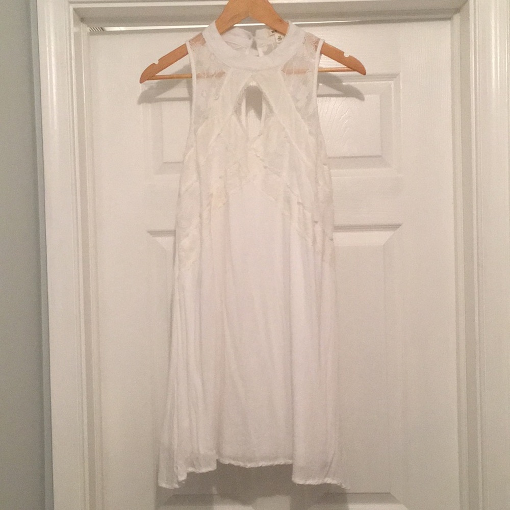 White Keyhole Dress from Francesca’s Closet